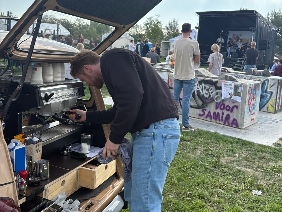 Coffee served out of a car